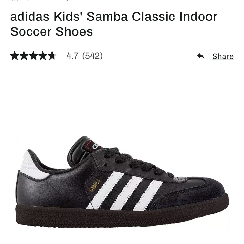 adidas Kids' Samba Classic Shoes